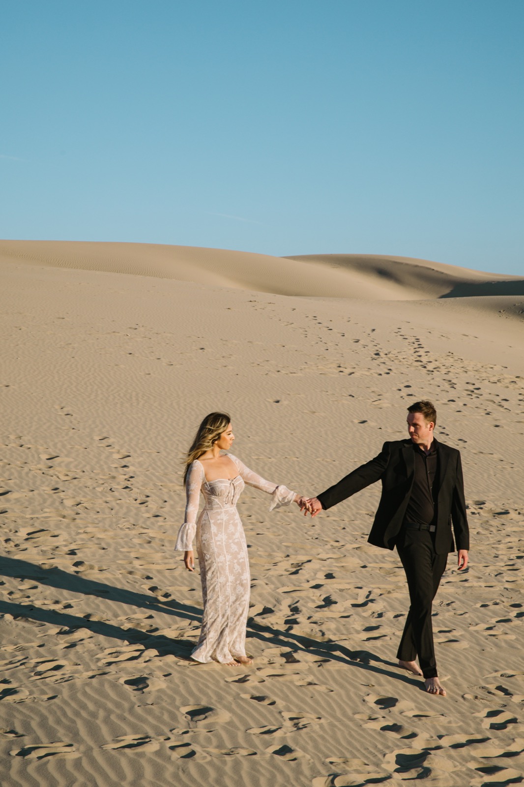 Jacqueline and Skylar candid engagement portrait